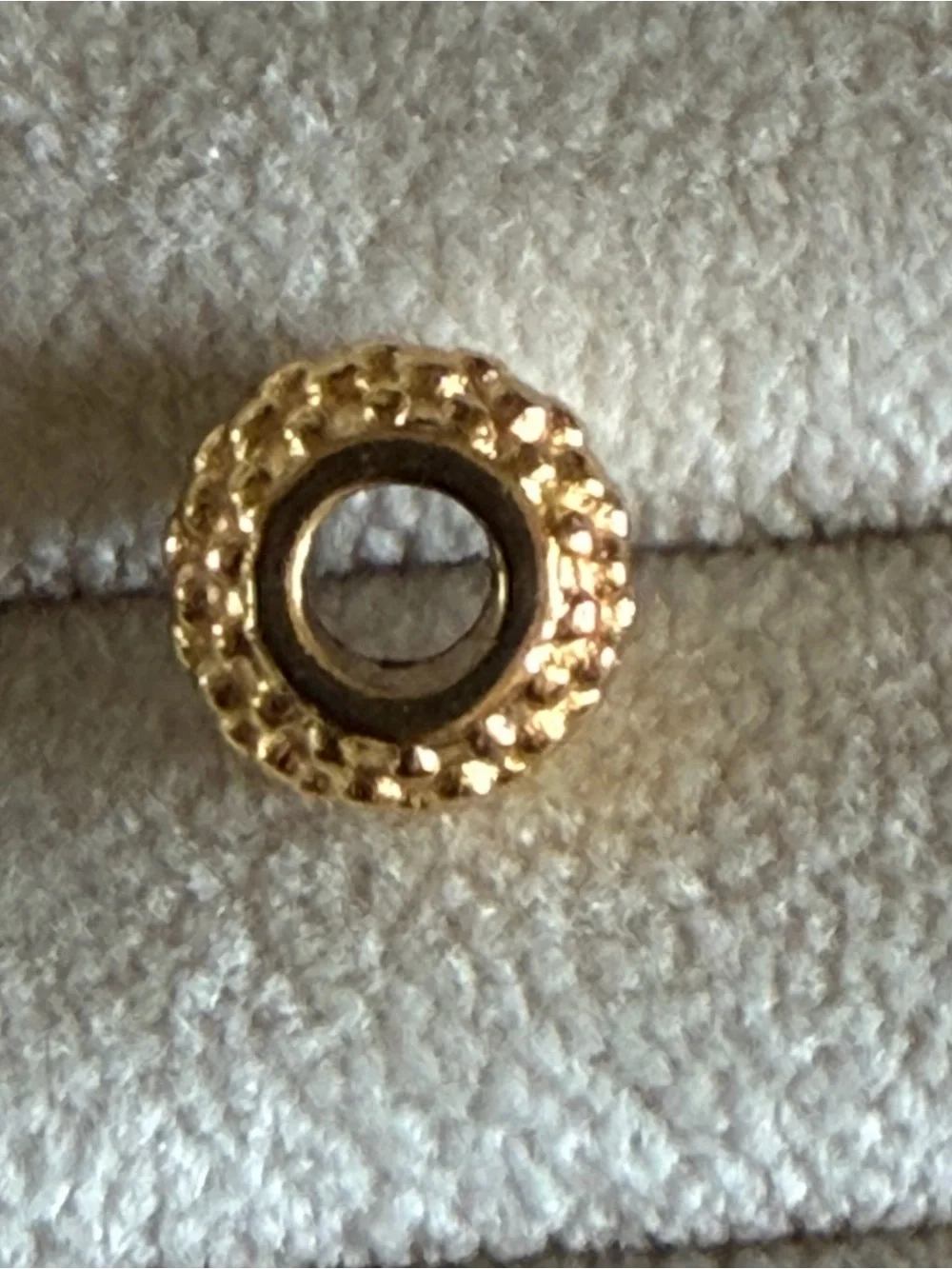 Brighton Gold Textured Dome Bead Charm
